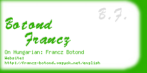 botond francz business card